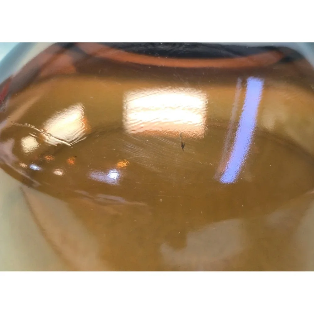 Vintage Anchor Hocking Amber Glass Mixing Bowl Serving Bowl Retro Kitchenware